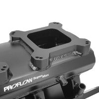 Proflow SuperMax EFI Intake Quad Manifold Kit, Fuel Rails, SB Ford 289-302W, Tunnel Ram, Fabricated Black, Dual 4150 Throttle Bodies, Silver Kit