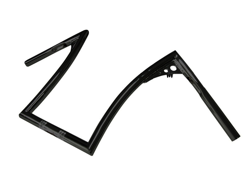 Attitude Inc Bonanza Handlebar, Black Powder Coat 15 Inch, 1.00 inch thick, Ape Hangers, For Harley Softail Sportster Fat Boy Dyna