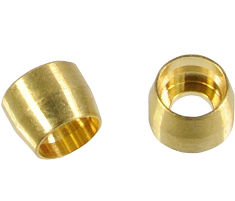Proflow Brass Olive Insert Brass -04AN, 5Pk