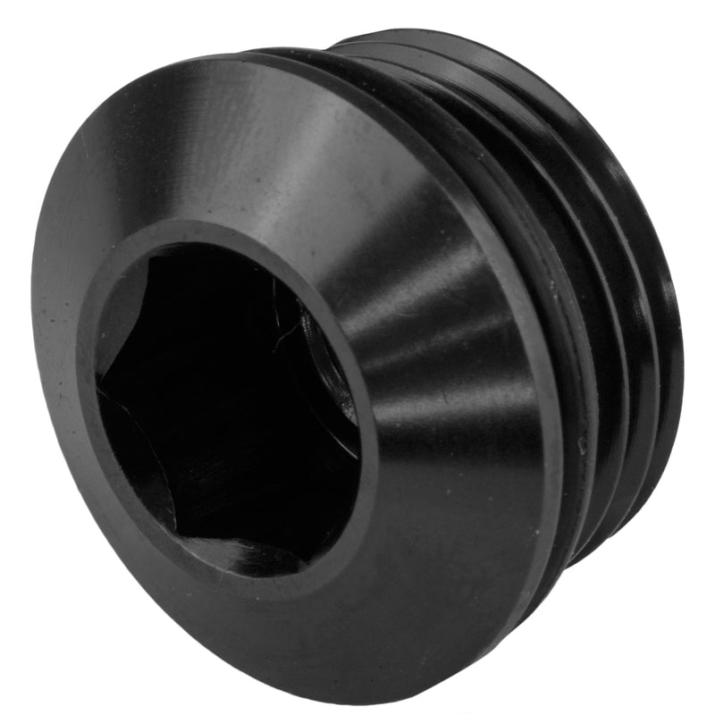 Proflow AN Port Plug, Low Profile Allen Key -3AN, Black
