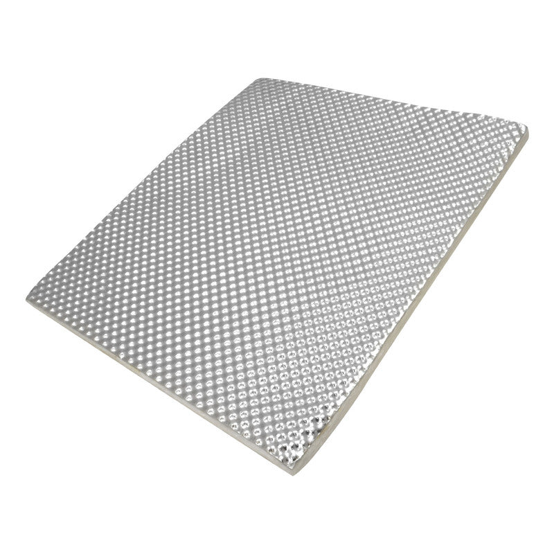 Proflow Aluminium Cool Heat Barrier, 12in. × 23in. Sound Barrier, 1, 500°C, 10mm Thick, Self-Adhesive