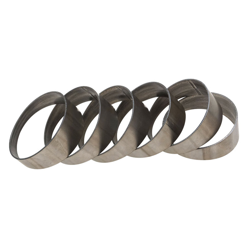 Proflow Pie Cut Round, Tubing, Titanium 2.0 in., 90 deg cut 15 degree, 6 pcs set