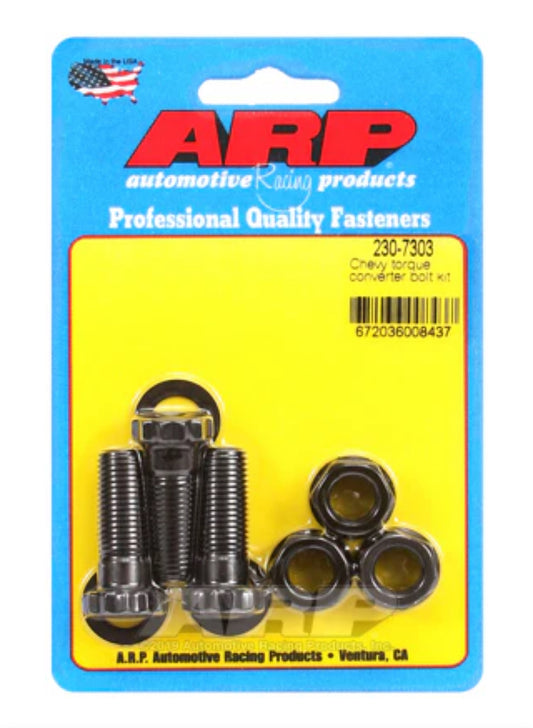 ARP Torque Converter Bolt Kit Suit Chevrolet, Powerglide, TH350 & TH400, w/ Race Converter, 1/2˝ Thick Tabs 7/16-20 x 1.250"
