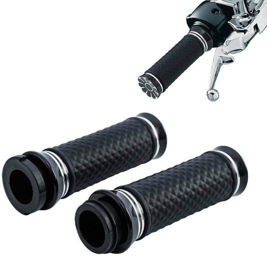 Attitude Inc Handlebar Hand Grips, 1 in, Handlebar, For Harley Electra Glide Classic 08-13, Pair