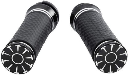 Attitude Inc Handlebar Hand Grips, 1 in, Handlebar, For Harley Electra Glide Classic 08-13, Pair