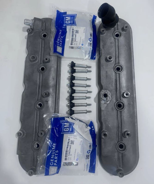 LS VALVE COVERS custom modification - AN10 BREATHER FITTINGS WELDED ON LS1 LS2 LS3 L98