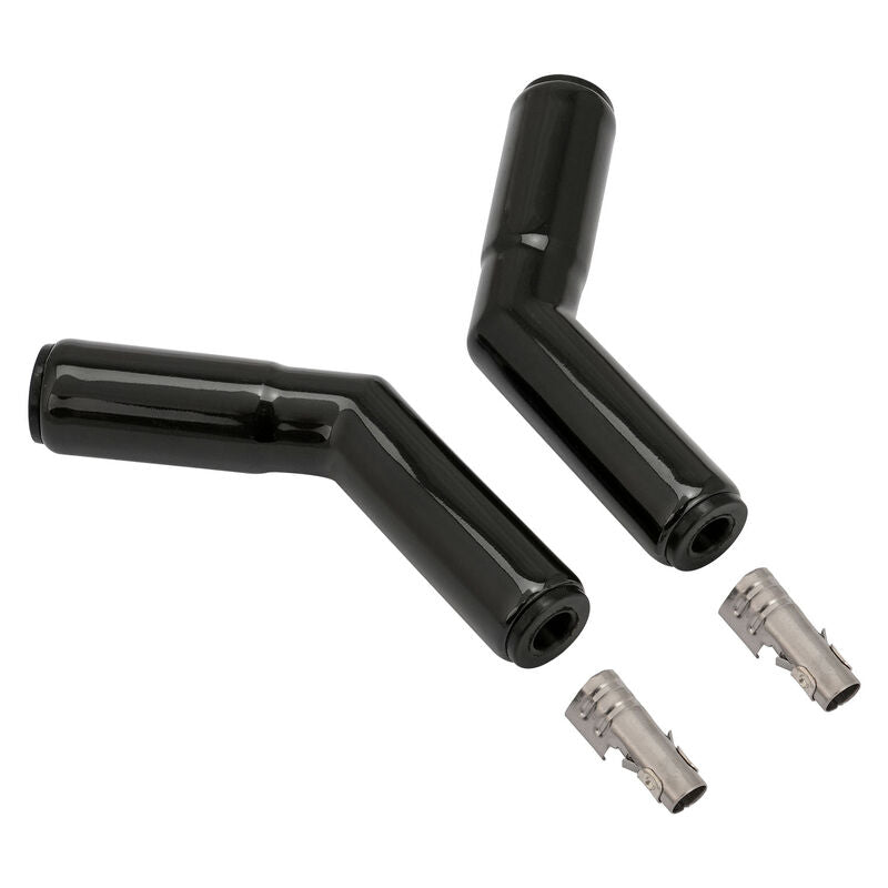 Proflow SuperMax Wire, 135 Degree Ceramic Spark Plug Boot and Terminal, 2 Boots, 2 Terminals, Pair