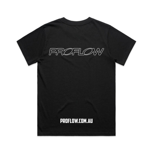 Proflow Logo T-Shirt, Cotton, Black, Women's 2XL Each