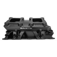 Proflow SuperMax EFI Intake Quad Manifold Kit, Fuel Rails, Tunnel Ram, Fabricated Black, 4150 Throttle Body Silver, Kit