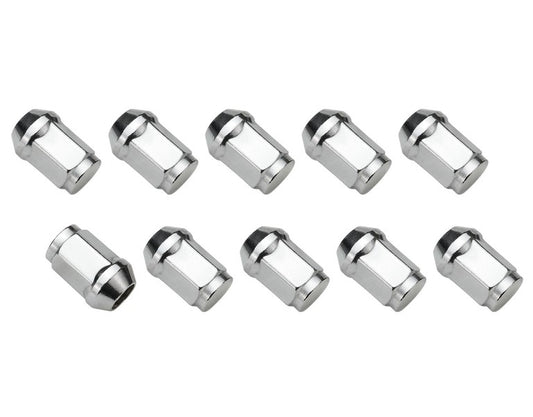 Wheel Lug Nut Kit Chrome, Acorn Bulge, length 1.42, 12 x 1.50, Set of 10