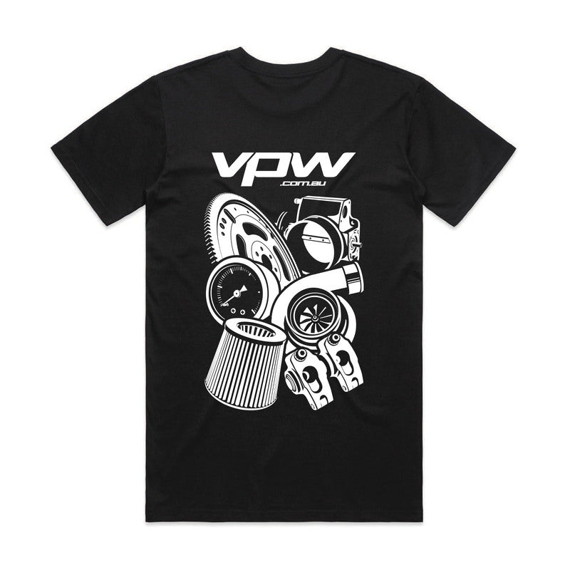 VPW T SHIRT, V2024 Mural, Black, Cotton, Medium