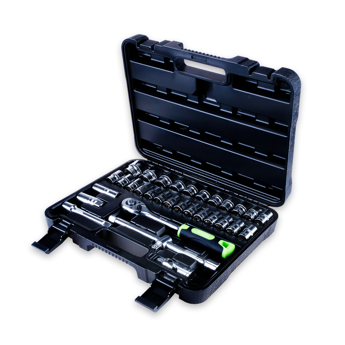 Taipan 32PCE Ratchet Socket Set & Case Premium Quality Chrome Vanadium Steel