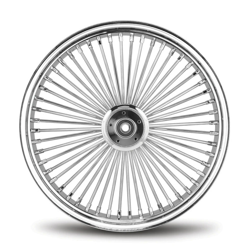 Attitude Inc Wheel, Front, MaxSpoke, Chrome/Chrome Harley-DavidsonÂ®, 21 in. X3.5 in.,Dual Disc 3/4'' Axle, Each