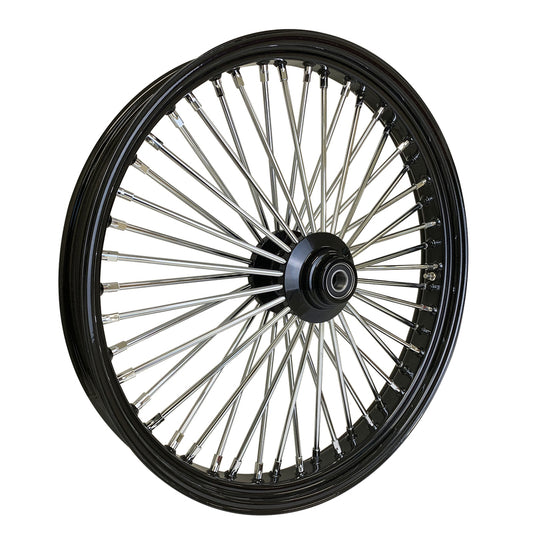 Attitude Inc Wheel, Front, MaxSpoke, Black/Chrome Spoke, For Harley-Davidson®, 21X2.15 Dual Disc, 3/4''Axle, Each