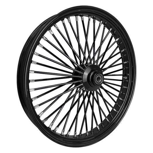 Attitude Inc Wheel, Front, MaxSpoke, Black/Black. for Harley-Davidson® Narrow Glide, 21 x 2.15 in., Single Disc, 3/4'' Axle, Each