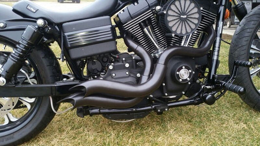 Attitude Inc, Ambush Black Headers, Exhuast Kit, 2.5' Race, Suit Harley Softail 1986-2017, Black, Kit