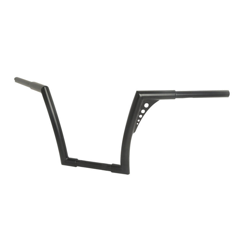 Attitude Inc Bonanza Handlebar, Black Powder Coat 10 Inc , 1-1/4 in. Ape Hangers, For Harley Softail Sportster Fat Boy Dyna