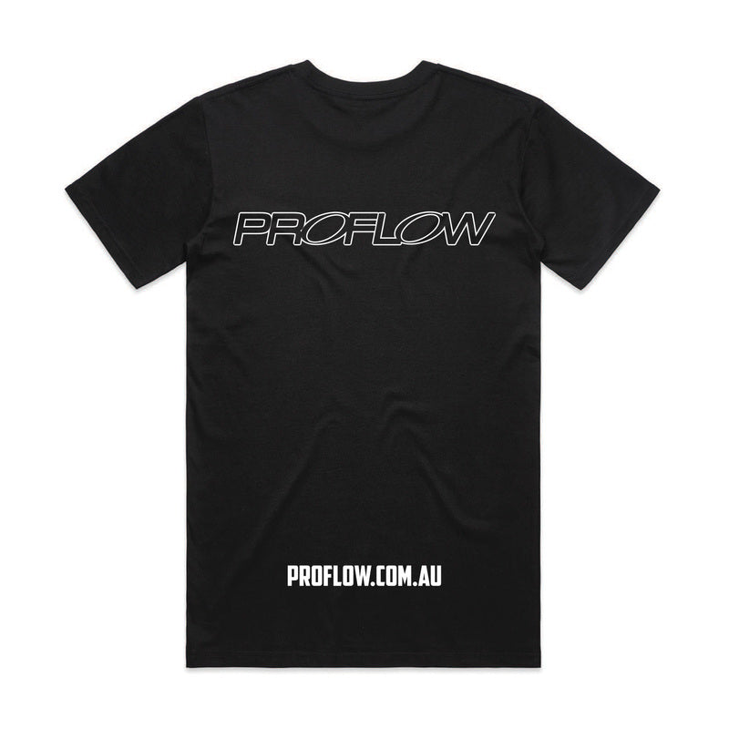 Proflow Logo T-Shirt, Cotton, Black, Men's Small, Each