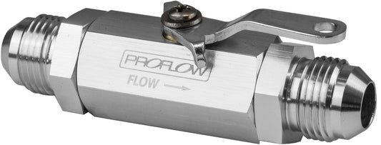 Proflow Valve, Shut-Off, Aluminium, Black, -4 AN Male Threads, Each