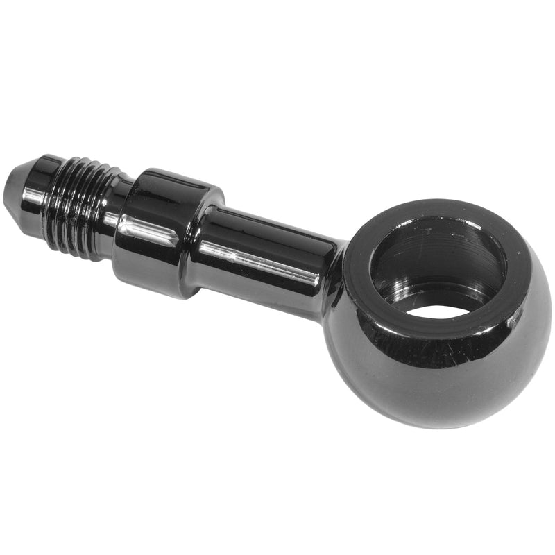 Proflow Black -03AN Straight Male Banjo Brake Hose End 12mm (7/16'')