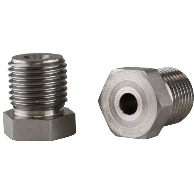 Proflow Brake Hard Line Tube Nut, 9/16''-18 Stainless, for 3/16'' Pipe, Qty  2