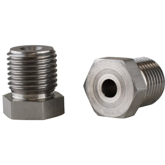 Proflow Brake Hard Line Tube Nut, 9/16''-18 Stainless, for 3/16'' Pipe, Qty  2