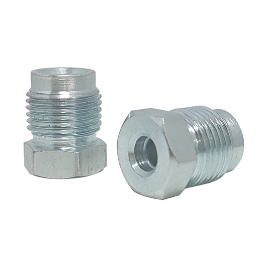 Proflow Brake Hard Line Tube Nut 9/16 x 20 Steel, for 3/16 Pipe, Qty 2
