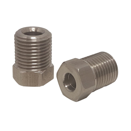 Proflow  Brake Hard Line Tube Nut 7/16 x 24 Stainless, for 3/16 pipe, Qty 2