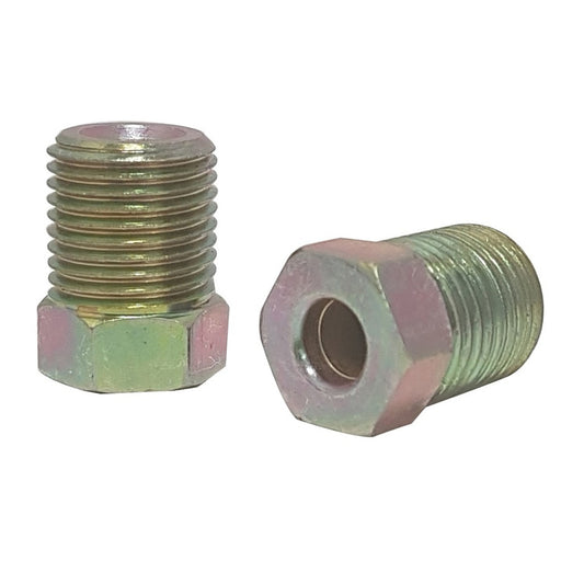 Proflow Brake Hard Line Tube Nut 7/16 x 24 Steel,  for 3/16 pipe, Qty 2