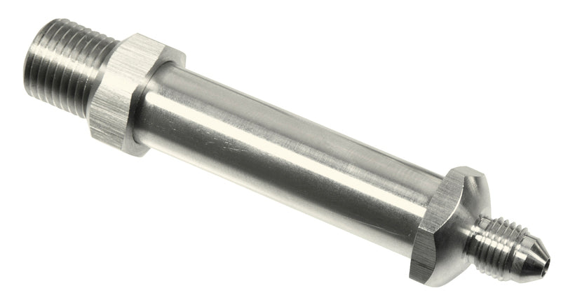 Proflow Chrome Through Frame Hose End Bulkhead 2-3/8in., 1/8in. NPT To -03AN Male, 2Pc