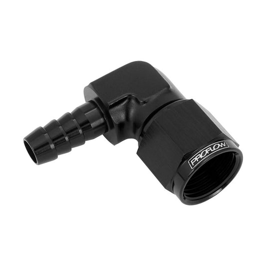 Proflow 5/16in. 90 Degree Barb Male Fitting To 04AN Female, Black