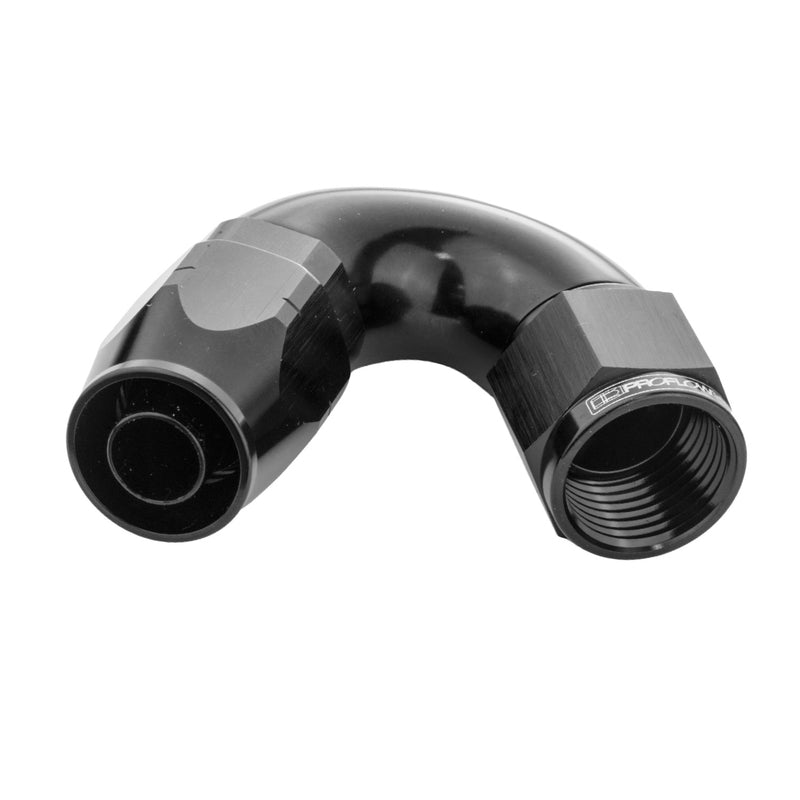 Proflow Fitting Hose End 120 Degree Full Flow -04AN, Black