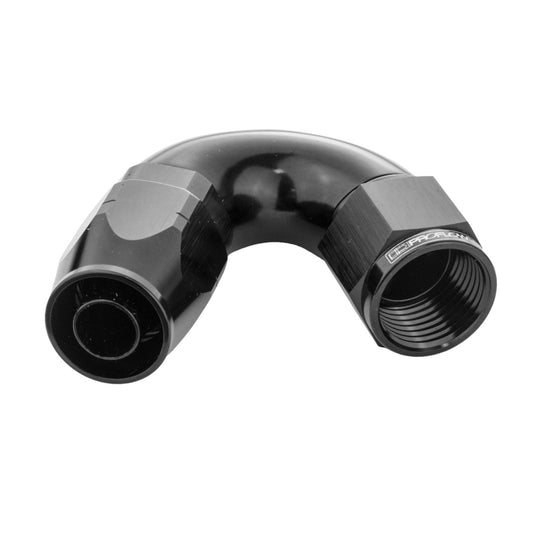 Proflow Fitting Hose End 150 Degree Full Flow -04AN, Black