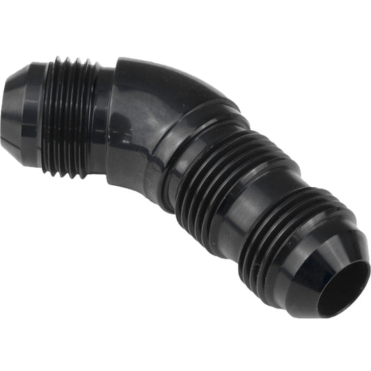 Proflow 45 Degree Male Fitting Bulkhead Adaptor -12AN, Black