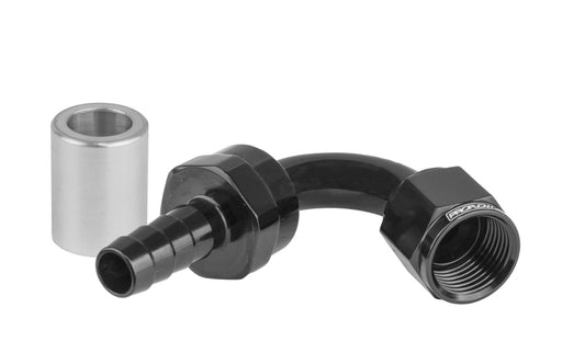Proflow Crimp Hose End 120 Degree -12AN, Black