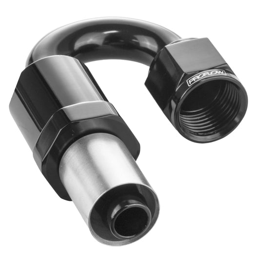Proflow Crimp Hose End 180 Degree -16AN, Black