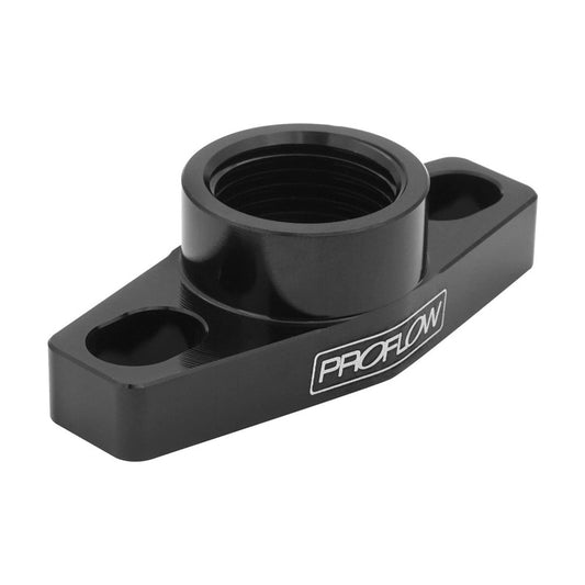 Proflow Adapter, Turbo Oil Drain, 38-44mm GT Aluminium Adaptor -08AN Female, Black