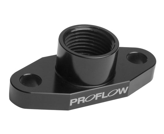 Proflow Adapter, Turbo Oil Drain, 52mm T3/T4 Aluminium Adaptor -10AN Female Black