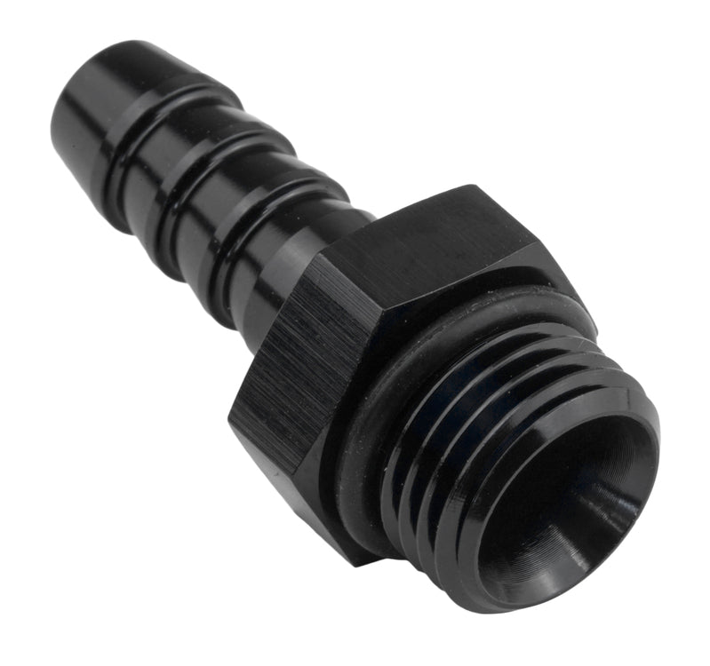 Proflow Fitting adaptor AN 4 Male Hose End To 5/16in. Barb, Black