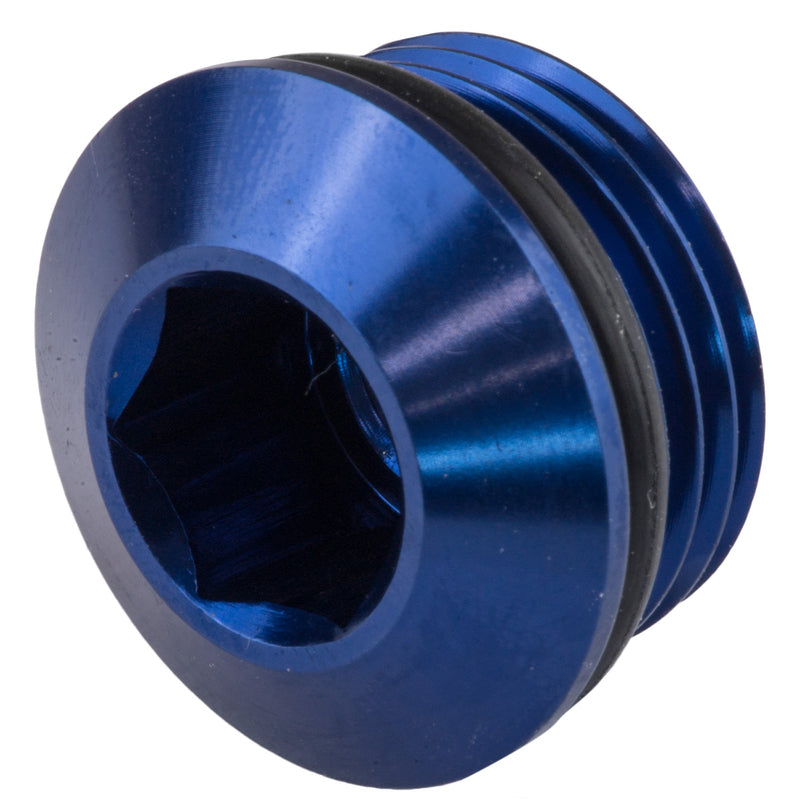 Proflow AN Port Plug, Low Profile Allen Key -08AN, Blue