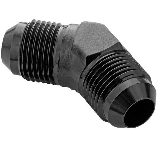Proflow Male Flare Union Adaptor -04AN 45 Degree Union, Black