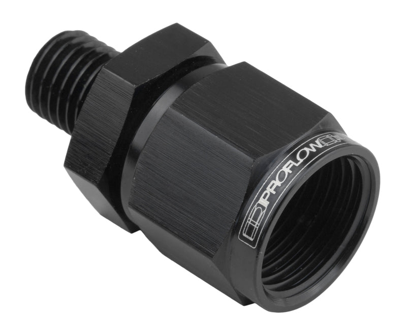 Proflow Female Adaptor -08AN Straight Swivel To M14 x 1.50mm, Black