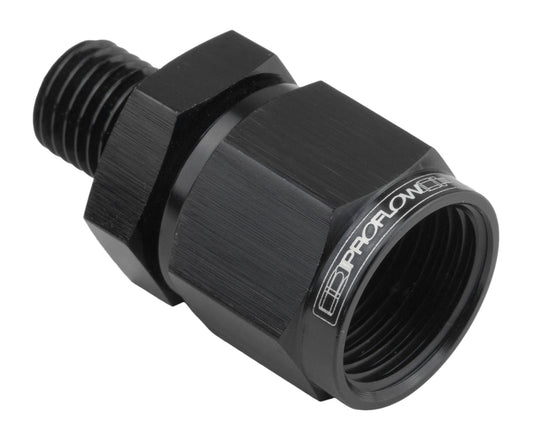 Proflow Female Adaptor -08AN Straight Swivel To M14 x 1.50mm, Black
