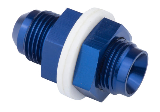 Proflow Fitting, Fuel Cell Male bulkhead -10AN, Blue