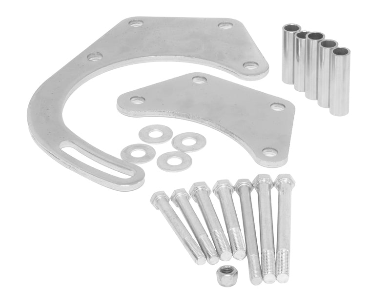 Proflow Alternator Bracket Kit, For Chevrolet Big Block, Steel, Chrome, Low Mount, Short & Long Water Pump