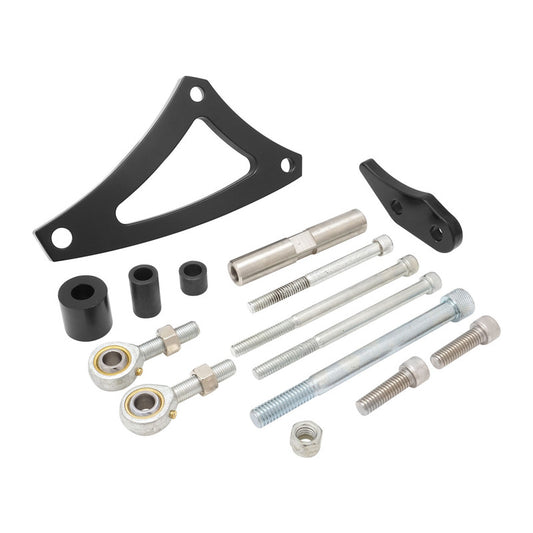 Proflow Alternator Bracket Kit, Billet Aluminium BB Ford 429-460, Drivers Side Low Mount, Black. Kit