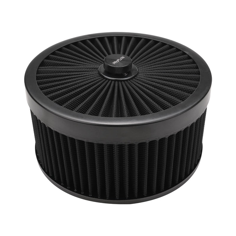 Proflow Air Filter Assembly Flow Top Round Black 9in. x 4in. Suit 5-1/8in. Flat Base