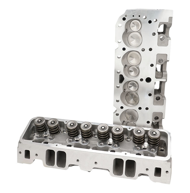 Proflow Cylinder Heads, SuperMax 210, Aluminum, Assembled, 64cc Chamber, Angle Plug, 210cc Intake Runner, SBC Chevrolet, 600HP, Pair