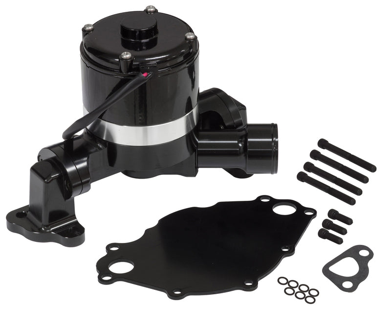 Proflow Water Pump, Electric, Aluminium, Black, 132 LPM/35 GPM at 12 Volts, SB For Ford 289-351W, Each