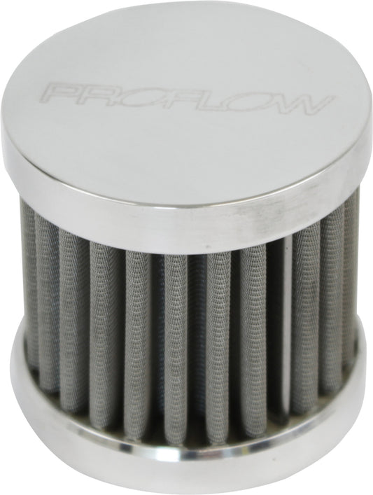 Proflow Oil Breather Filter Billet -06AN Female thread, Polished